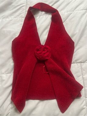 With Jean Rose Top in Red